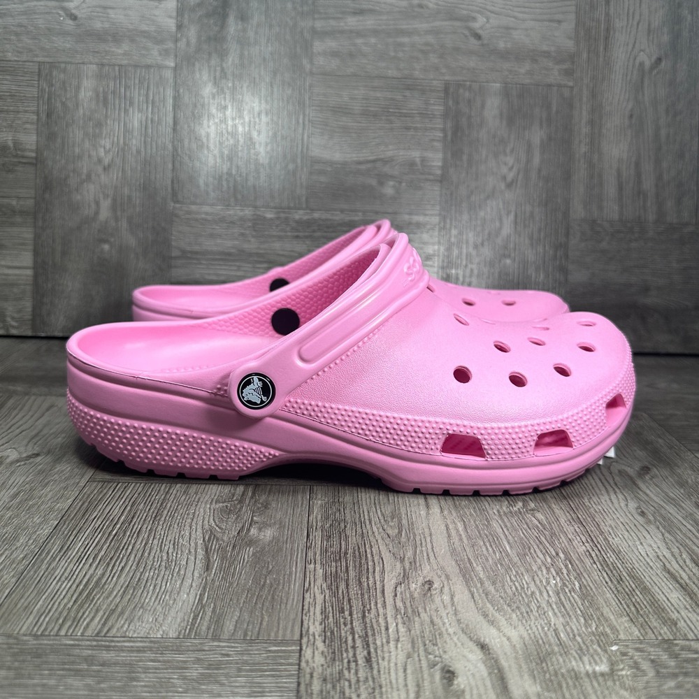 Crocs Classic Clogs Womens 11 Pink Slip On Shoes Waterproof NEW